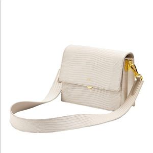 JW PEI Women's Mini Flap Crossbody - Ivory Lizard